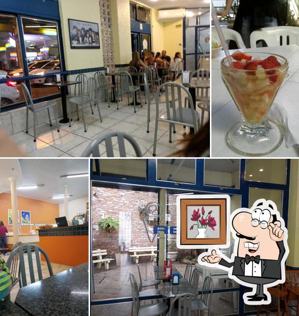 O interior do Sorveteria Rei