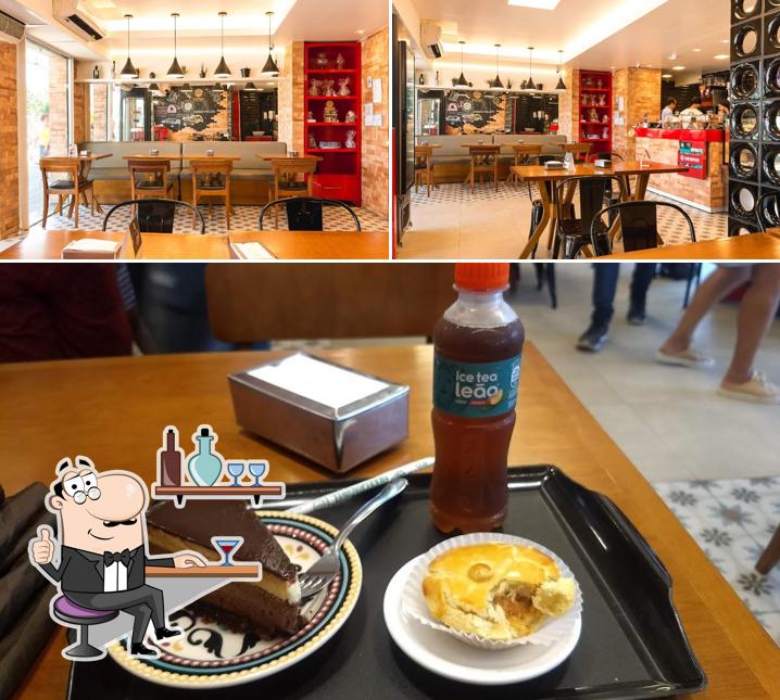 O Ledolê Cafeteria e Lanchonete se destaca pelo interior e bolo