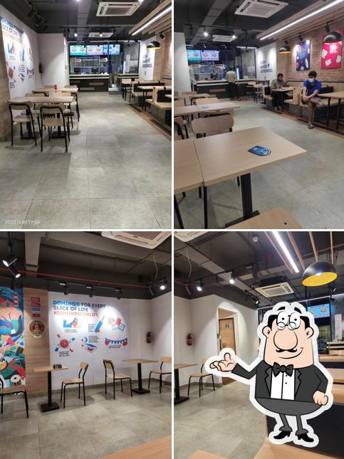 The interior of Domino's Pizza Karaparamba, Kozhikode