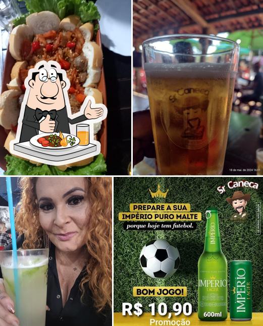 A ilustração a Sr. Caneca’s comida e bebida