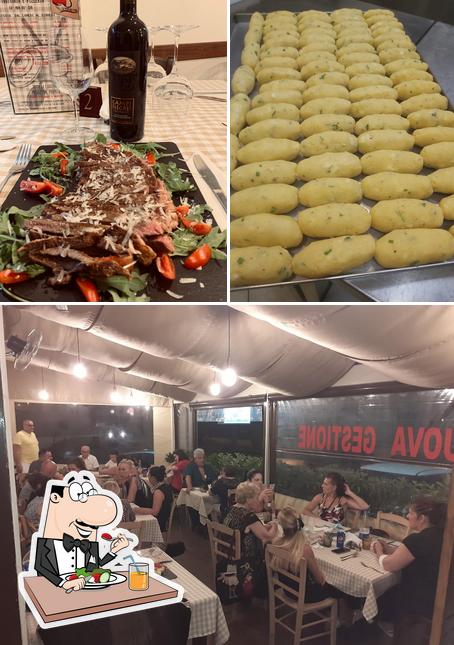 La cibo e alcol del ristorante