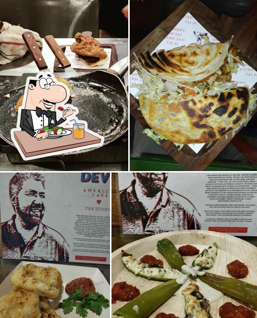 Food at Dev's American cafe