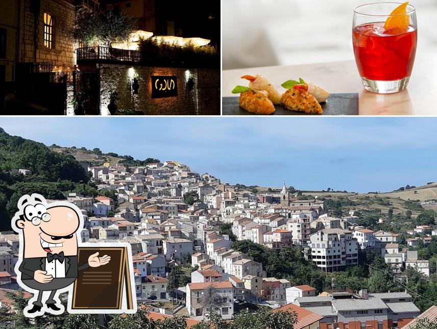 La foto della esterno e cibo di Gold Eno-Restaurant