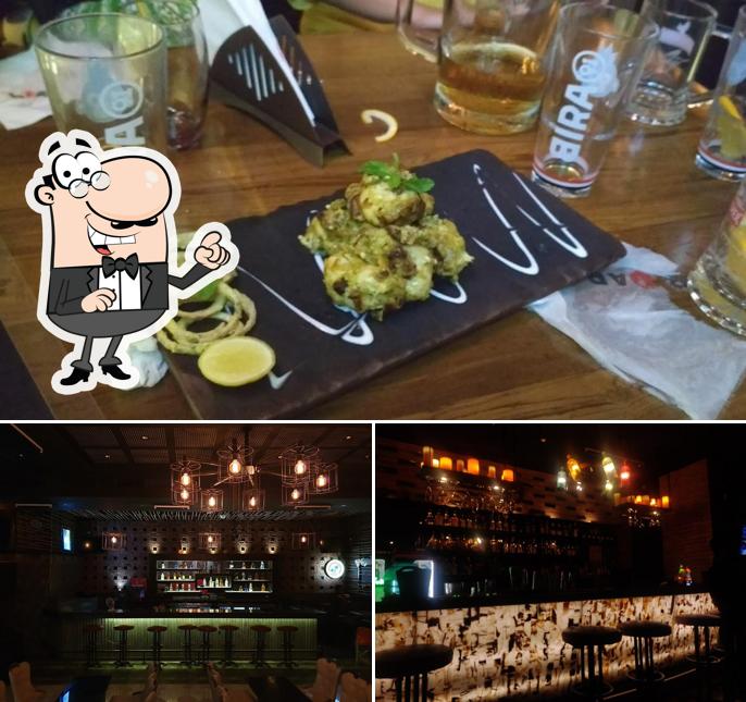 The restaurant's exterior and food