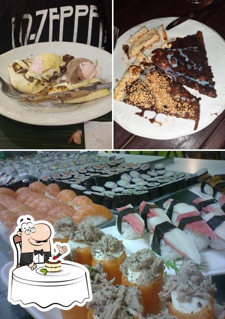 Pizzaria Happy serve uma variedade de pratos doces