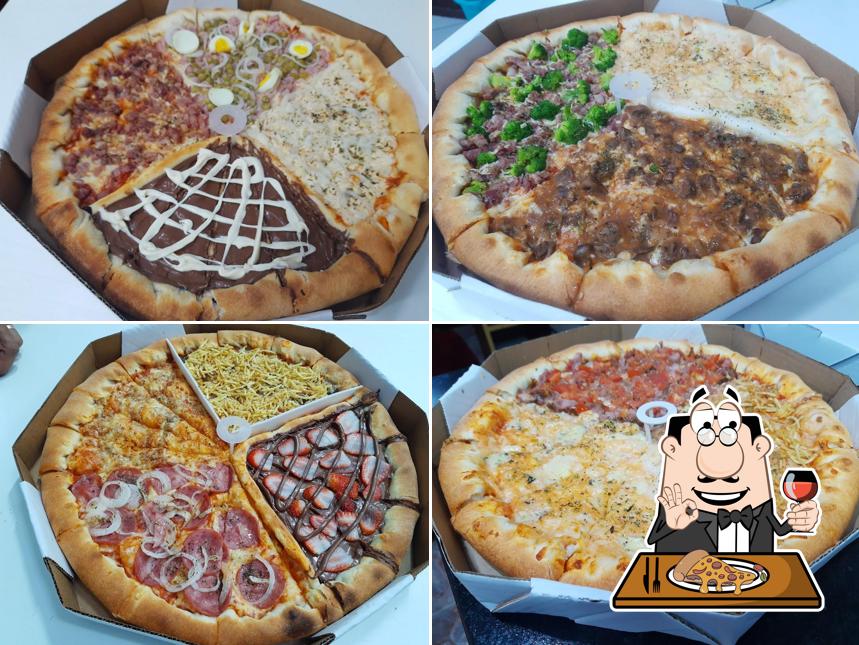 Escolha diferentes tipos de pizza