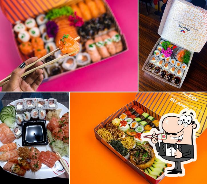 Sushi é um popular item de comida originário do Japão