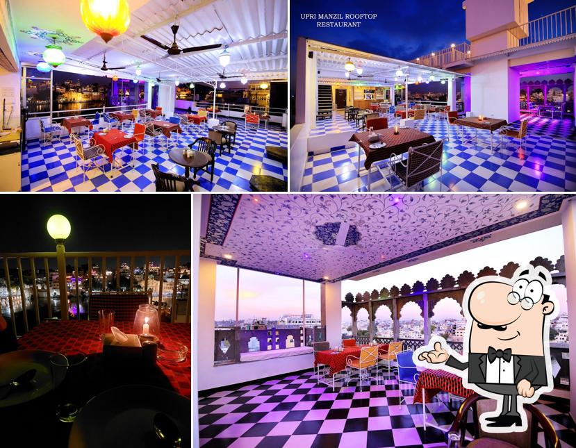 The interior of UPRI MANZIL ROOFTOP RESTAURANT