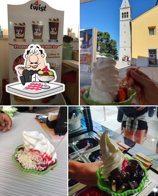 Twist Frozen jogurt & Smoothie bar serve un'ampia gamma di dolci