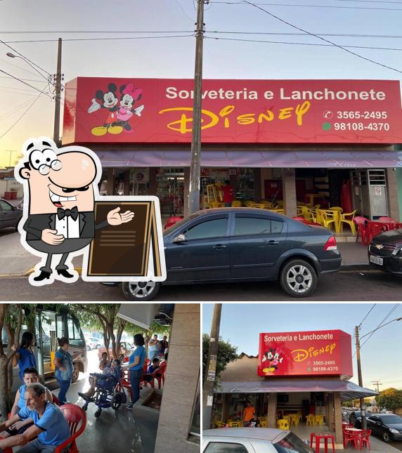 O exterior do Sorveteria e Lanchonete Disney