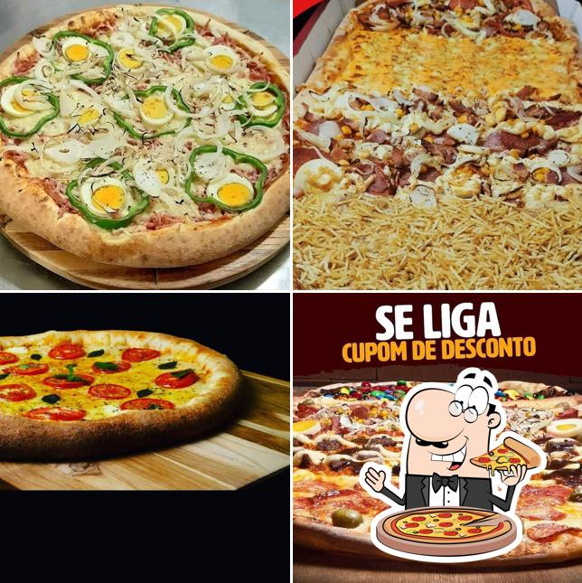 Escolha diferentes variedades de pizza
