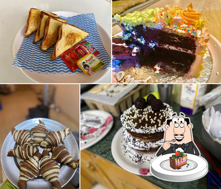 Chocolate cake at Soham Villa & Friday's Roof Top Cafe & Library, Manali