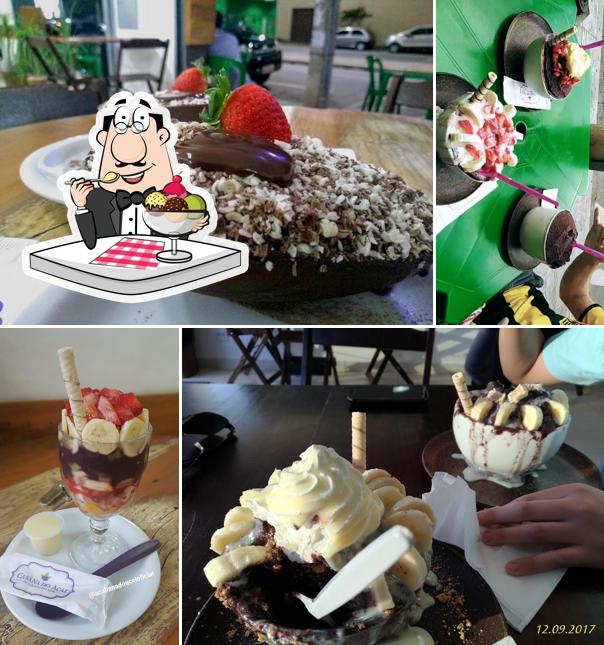 Cabana do Açaí serve uma escolha de pratos doces