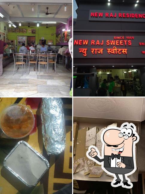 The interior of New Raj Sweets