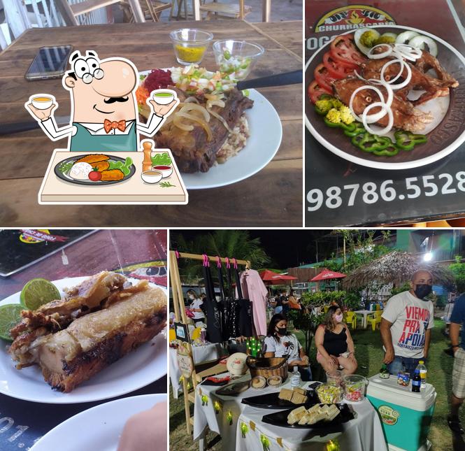 Comida em Churrascaria e Restaurante fogo de chao