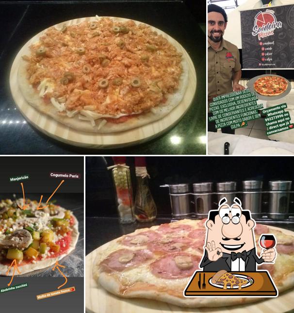 Peça diferentes tipos de pizza