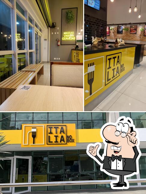 Esta é a ilustração ilustrando interior e exterior no Itália no Box Setor Bueno