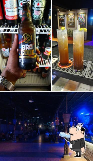 This is the photo depicting drink and exterior at Le Chicago Bar & Grill