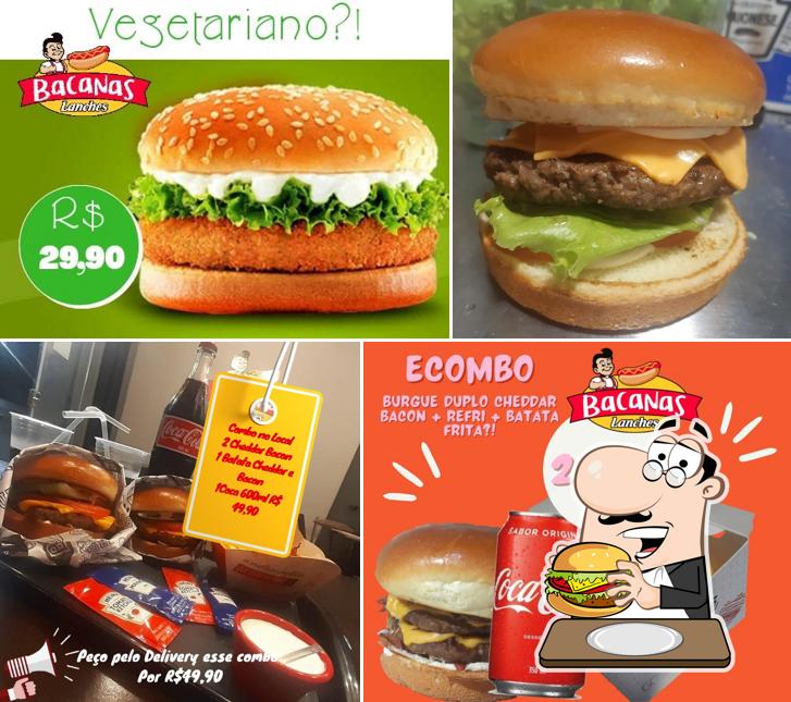 Peça um hambúrguer no Bacanas Lanches