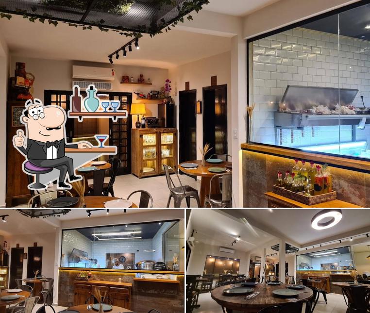 O interior do Pizzeria Caliari