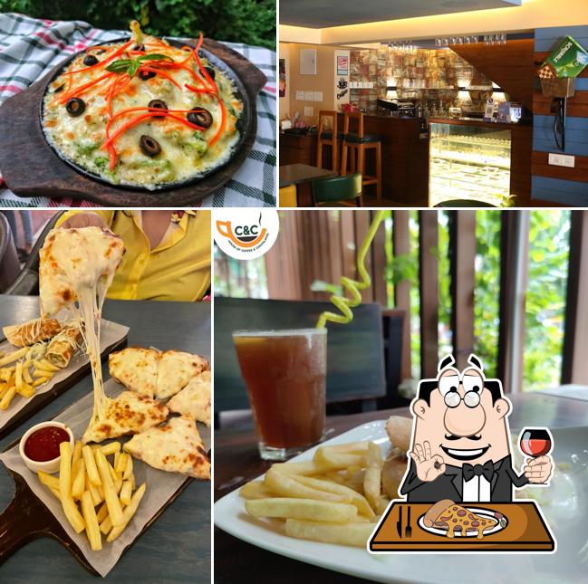 Order pizza at C&C House of Coffee & Chocolates