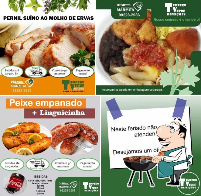 Há uma escolha de pratos para os amantes da carne