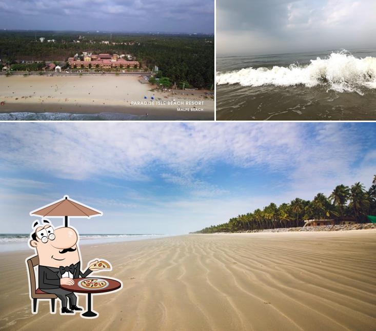 Enjoy the view at the outside area of Paradise Isle Beach Resort