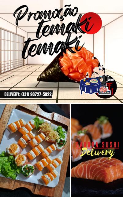 Sashimi em sakura sushi