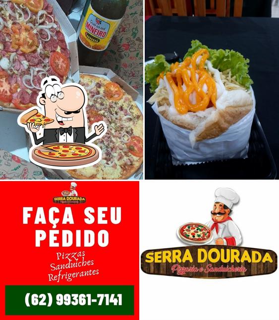 Escolha pizza no PIZZARIA SERRA DOURADA