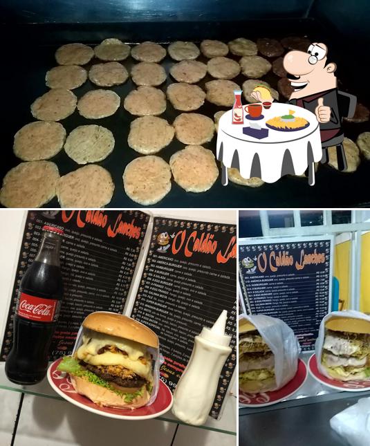 Hambúrguer em O Caldao. Hamburgueria