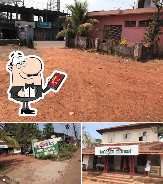 The exterior of Hotel Tharavadu