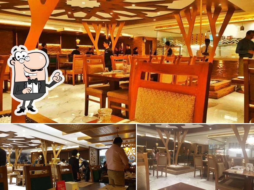 The interior of Layalee Global Cuisine Restaurant