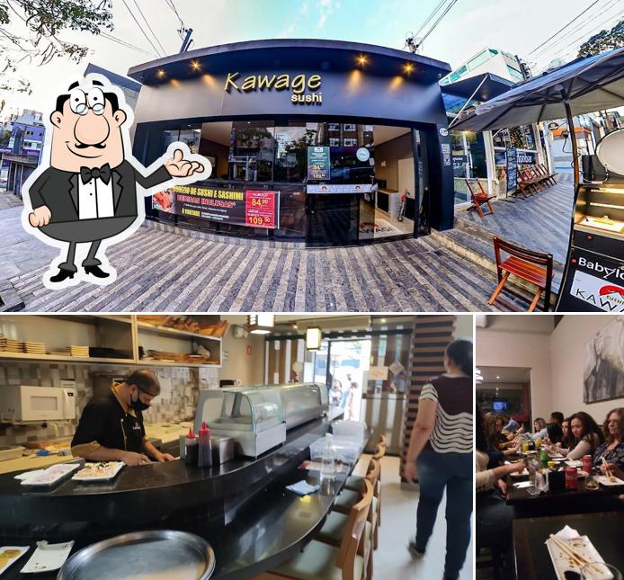 O Kawage Sushi - Restaurante Japonês se destaca pelo interior e mesa de jantar