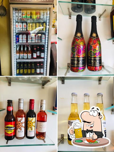 Enjoy a pint of light or dark beer