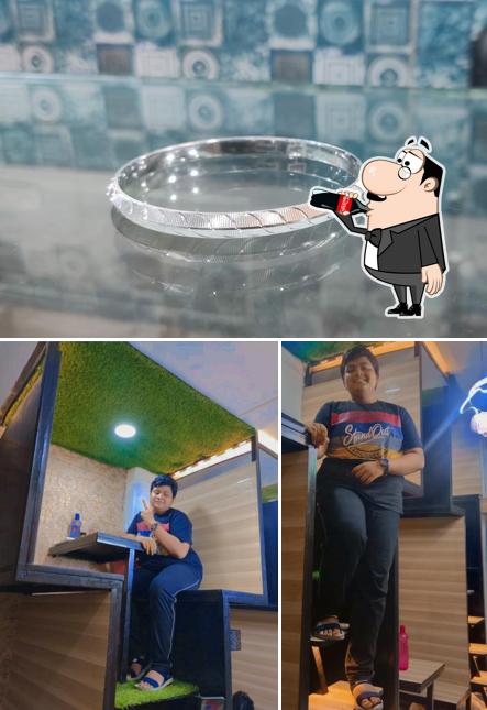 This is the picture showing drink and food at South Barasat S.S Telecom Centre