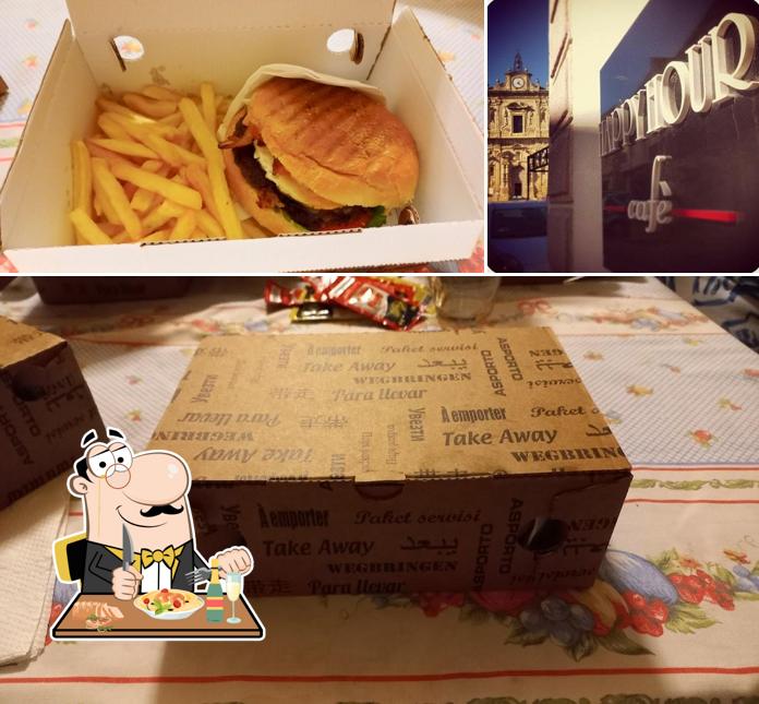 La foto della cibo e esterno di Happy Hour Café