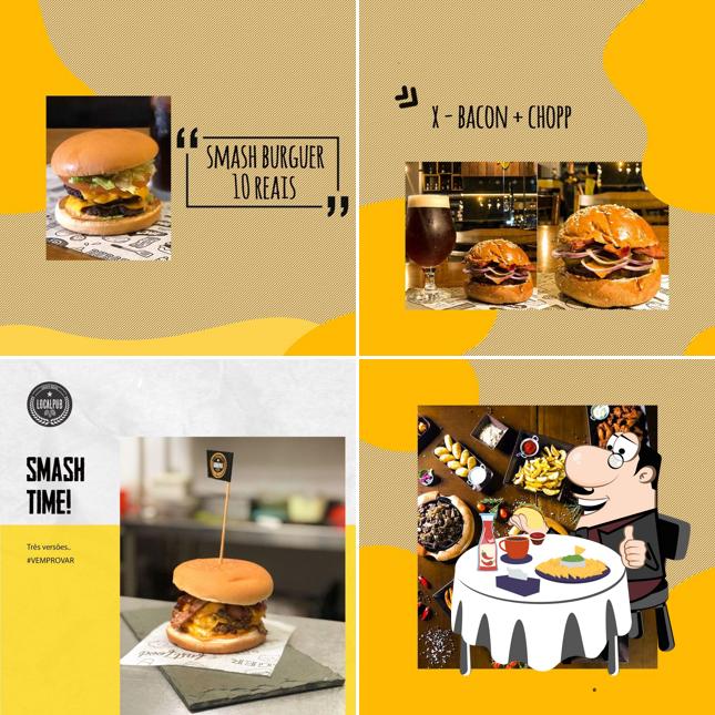 Consiga um hambúrguer no Local Pub