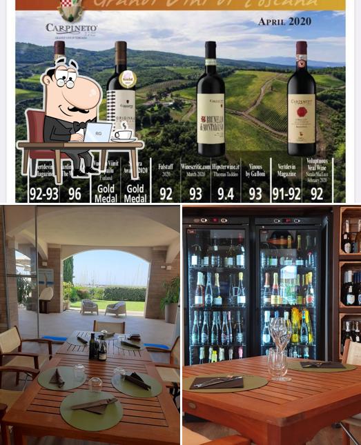 Dai un’occhiata alla foto che presenta la interni e vino di Ristorante Enoteca Doga