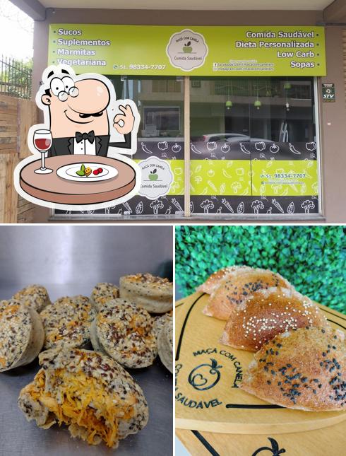 Comida em Maçã com Canela Comida Saudável