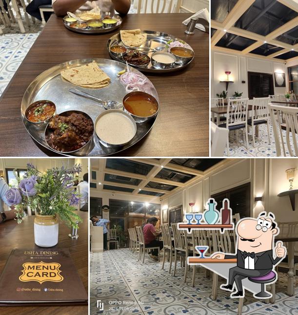 The interior of USHA Dining - Best Kolhapuri Mutton Thali Restaurant in Kolhapur