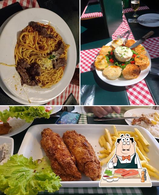 Peixe e fritas em Bar San Paollo Ristorante