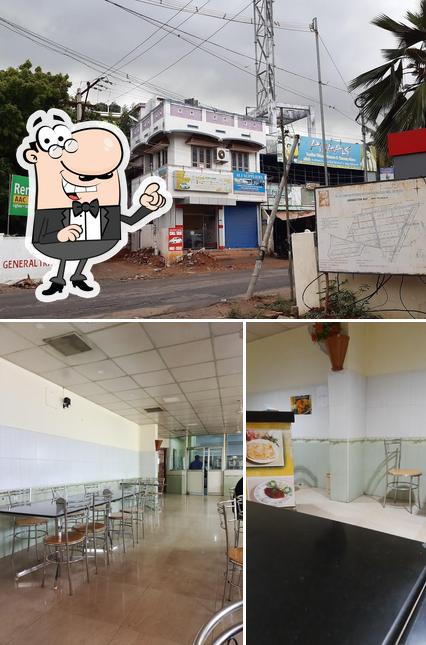 The restaurant's interior and exterior