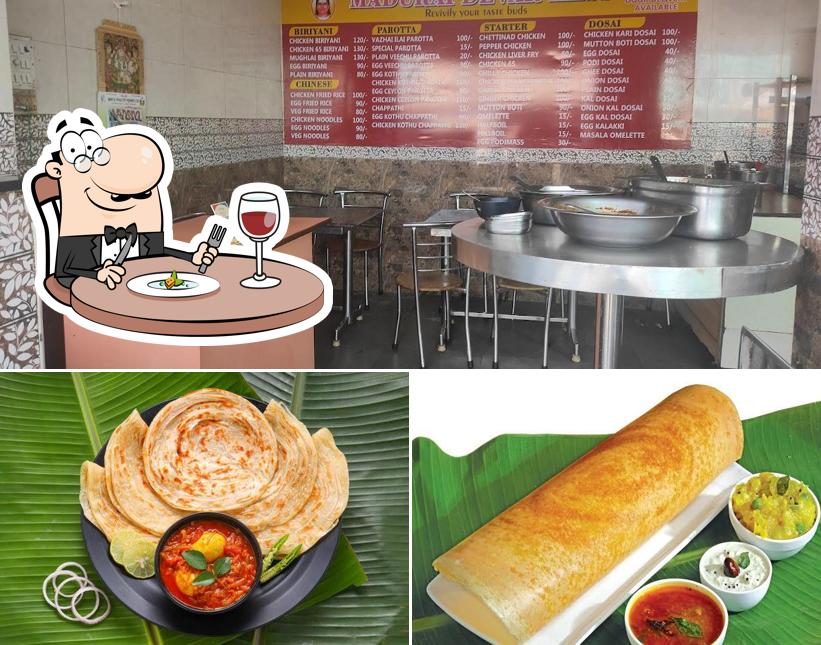 The image of food and interior at Madurai devar mess