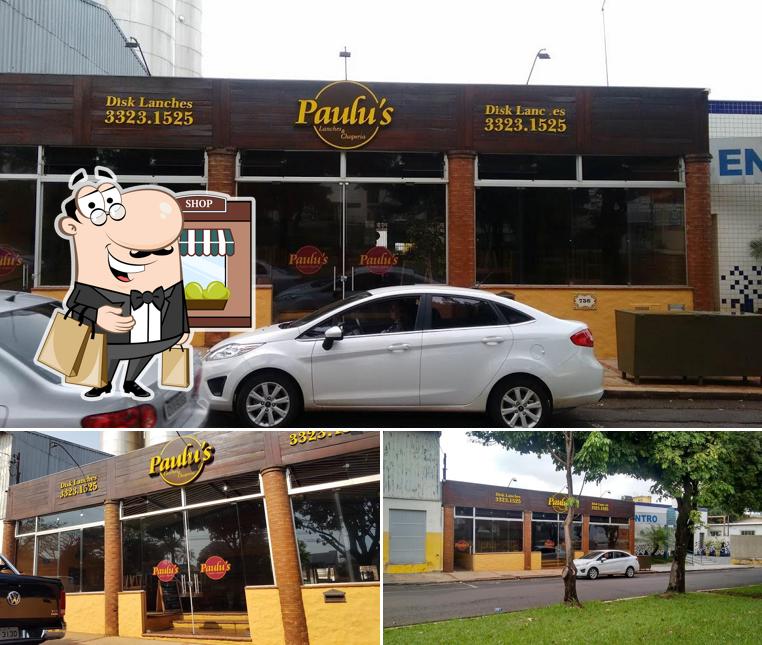 O exterior do Paulu's Lanches