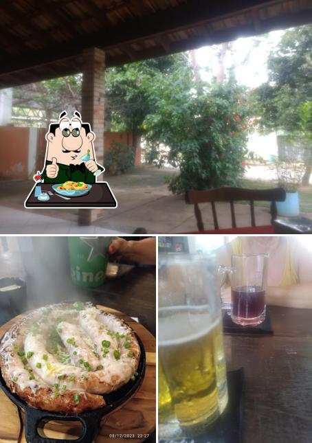 Confira a ilustração ilustrando comida e exterior no Atípico Gastrobar