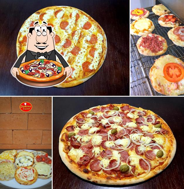 Escolha diferentes variedades de pizza