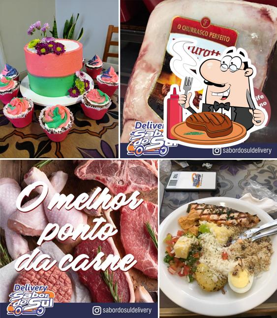 Peça pratos de carne no Restaurante Sabor do Sul