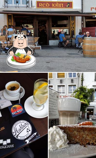 La foto di cibo e bancone da bar da Red John Irish Pub