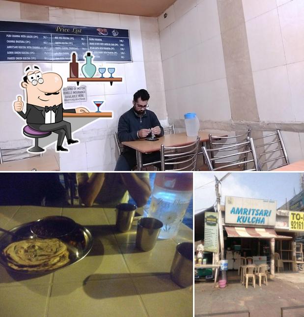 The restaurant's interior and dining table