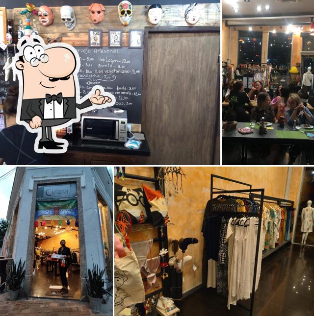 Sente em uma das mesas no Colabora - Nóbrega